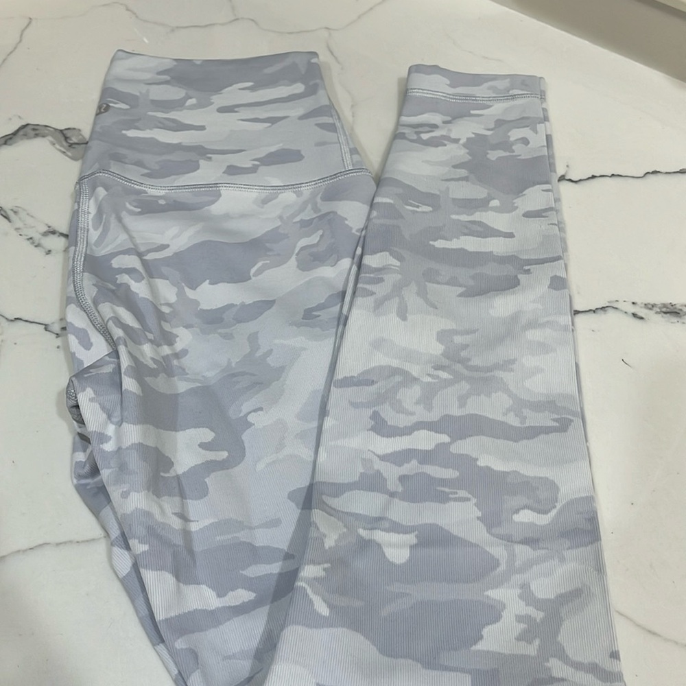 lululemon athletica Light Gray Camo High-Rise Leggings